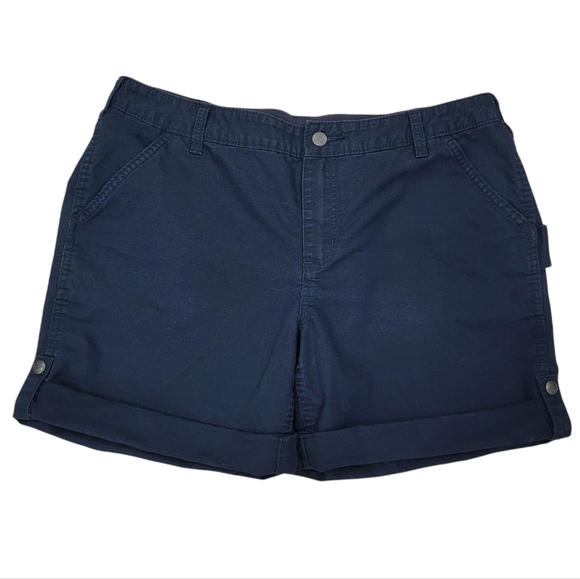 Carhartt Pants - Carhartt Original Fit Smithville Short Dark Blue Casual 103040 Women's S…